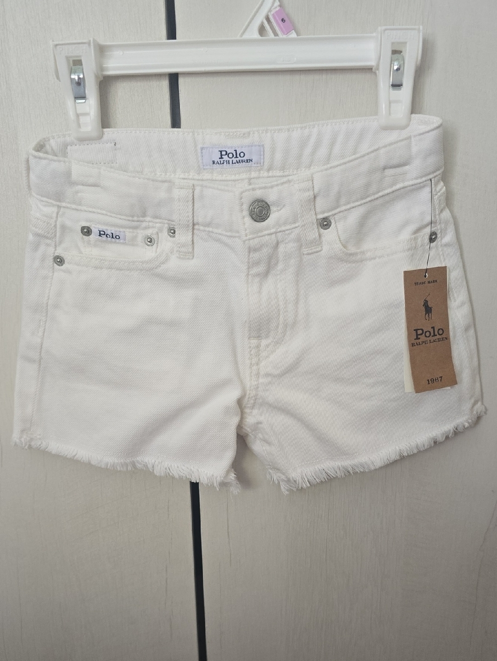 Polo Ralph LaurenB Girls Frayed Denim Shorts 6x